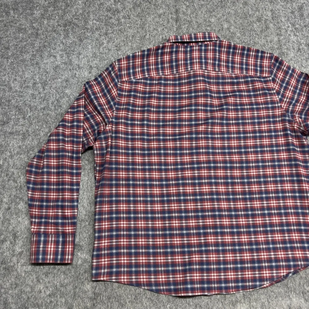 UNTUCKit Shirt Mens XL Red Blue Plaid Radda Relaxed Fit Long Sleeve Button Front